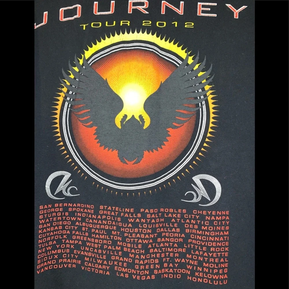 Vintage Journey 2012 Tour Black Shirt Size XL​